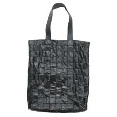 良品 BOTTEGAVENETA ボッテガヴェネタ レザー カセット マキシ イントレチャート トート バッグ 鞄 黒 ブラック メンズ レディース 古着 中古 USED