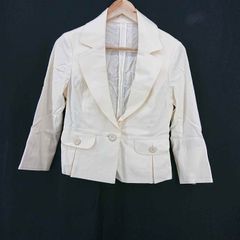 ◇ Θ Courrèges クレージュ ECDGE-40260 テーラードジャケット ホワイ系 38 レディース E 【1609170033352】