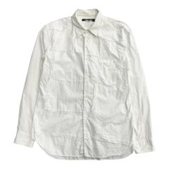 良品 COMME des GARCONS HOMME DEUX 꼼데가르송 オムドゥ 19ss カットアウト シャツ カットソー パッチワーク M 白 ホワイト メンズ 古着 중고 USED