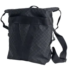 ボッテガヴェネタ BOTTEGAVENETA リュック イントレチャート バックパック ラバー ブラック メンズ 【中古】