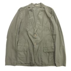 良品 BOTTEGAVENETA ボッテガヴェネタ パッカリング ステッチ テーラード ジャケット ブレザー コットン オールド 46 グレー メンズ 古着 中古 USED