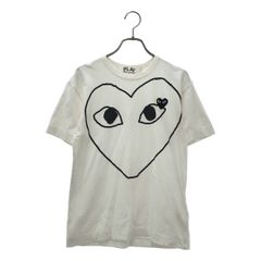 PLAY COMME des GARCONS プレイ 꼼데가르송 Tシャツ_半袖 AZ-T102 S ホワイト レディース