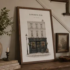 ロンドン パブ アンティーク建築 手書き風
