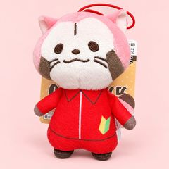 あらいぐま カルカル団 マスコット 赤 プライズ ぬいぐるみ タグ付き
