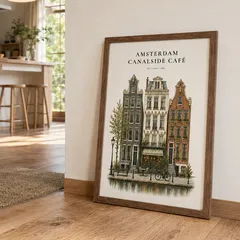 アムステルダム カフェ Caf? アンティーク建築 手書き風