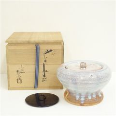 一ノ瀬宗辰造 淡々斎好紫銅鶴首亀甲花入（共箱） 花入れ 茶道 茶道具