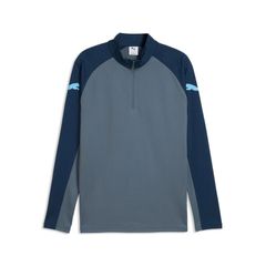 PUMA プーマ IndiviLIGA 1/4 ジップトップ サッカー ウェア スウェットシャツ 660984、 05 EveningBlue