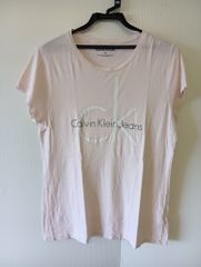 CK Calvin Klein Jeans カルバンクライン Tシャツ 半袖 ピンク クルーネック Mサイズ_Y08662