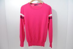 中古 メンズ ジェイリンドバーグ J.LINDEBERG セーター S ピンク 長袖 クルーネック ニット