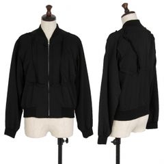 꼼데가르송 COMME des GARCONS パッド貼り付けデザインジップアップブルゾン 黒XS
