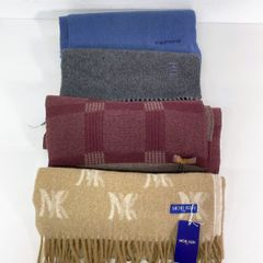 現状品 まとめて4点セット ミッシェルクラン/アラミス/カルヴェン/バルマン マフラー/ストール ベージュ/ボルドー/ブルー/グレー[OL02681]