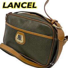 ランセル LANCEL ショルダーバッグ セカンドバッグ ハンドバッグ バイカラー ヴィンテージ グリーン エンブレム 鞄 レディース メンズ 레트로