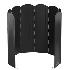 FIELDOOR ウィンドスクリーン120 リフレクター 【マットブラック】 焚き火スクリーン 風除板 大型 8枚連結 幅120cm 高さ60cm 輻射熱 遮熱板 風よけ 風防 防風 ペグ固定 折りたたみ 収納 キャンプ アウトドア★ 7eb037ec