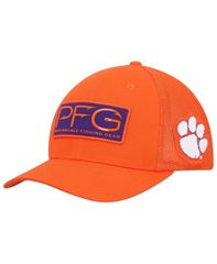 コロンビア メンズ アクセサリー 帽子 Columbia Mens Orange Clemson Tigers PFG Hooks Flex Hat Orange オレンジ