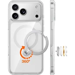 TORRAS iPhone 17 Pro 用 ケース【多機能一体・360°新定点回転スタント?】 Magsafe対応 【Ostand Q3 Spin】高耐久性 耐衝撃 セ?ンマイ式スタント? リンク? 縦横両対応 マク?ネット搭載 急速充電対応 指紋防止 0