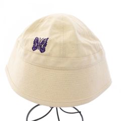 니들스 니들즈 Needles SAILOR HAT COTTON CANVAS 모자 모자 자수 화이트 아이보리 보라색 보라색 TK