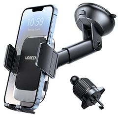UGREEN スマホホルダー 車 車載ホルダー 3in1車載スマホホルダー 粘着ゲル吸盤＆エアコン吹き出し口兼用mt 3ce768e1