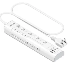 新品 Mscien 電源タップ 回転 延長コード 1m コンセント 向き変換 ローリングタップ 向きを変える たこあしコンセント 回転式 usb テーブルタップ 4個AC口2個USB-A 2個USB-C 個別スイッチ スイングプラグ 壁掛け 雷ガード エムサイ