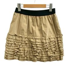 トゥービーシック TO BE CHIC ティアードミニスカート フリル X ベージュ /MY ■OS