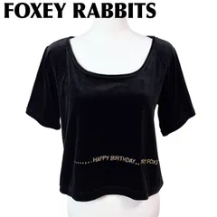 【美品】FOXEY ラビッツ 半袖トップス ベロアカットソー F HAPPY