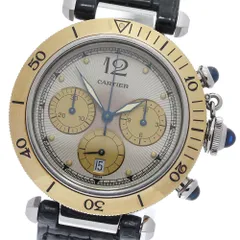 カルティエ CARTIER W3101155 パシャクロノ 38 デイト YGベゼル クォーツ メンズ _987394