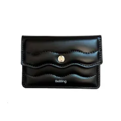 【ブラック】【離島沖縄配送不可】iFace Bebling Magsynq Card Wallet アイフェイス カードケース カードポケット カードウォレット magsafe キルティング メタルステッカー タッチ決済 並行輸入正規品 マグセーフ カード入れ