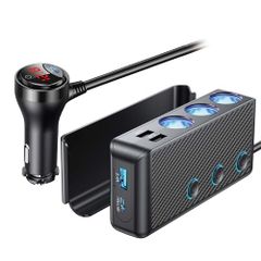 シガーソケット 216W 3連 USB車載充電器 増設 ソケット Quick Charge 3.0 搭載USB Type-C急速充電増設カーチャージャー 電源ソケット 分配器 車載充電器能搭載 12V/24V車対応 カーチャージャーas 877d31c6