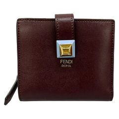 FENDI(フェンディ) 2つ折り財布 - 8M0386 ボルドー レザー