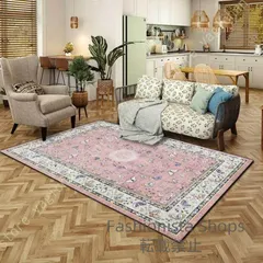 【新品未使用】ペルシャラグ カーペット 3畳 ペルシャ絨毯風 ラグ マット 2畳 花柄 洗える オールシーズン 滑り止め 防ダニ 防臭 幾何学模様 床暖房対応 ヴィンテージ風