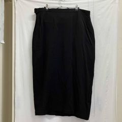 24AW YOHJI YAMAMOTO POUR HOMME Cu Ry S GABARDINE RIGHT SIDE VENTS SKIRT サイズ3 ブラック HO-S05-222 ヨウジヤマモトプールオム