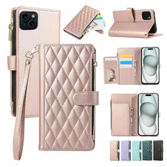 Noaivoky iPhone15向けの ケース 手帳型 iphone 15用の ケース 財布型 スタンド機能 カード収納 ストラップ スマホケース いphone15 カバー ショルダー 肩掛け 斜め掛け アイホン15に適合する 携帯ケース 小銭入れ チャック