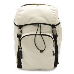 PRADA プラダ バックパック リュックサック デイパック ナイロン レザー BIANCO 白 ホワイト シルバー金具 国内ブティック購入品 2VZ135