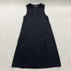 ★ KEYUCA ケユカ ワンピース ロング ノースリーブ オープンフロントネック 婦人服 ネイビー フリーサイズ レディース