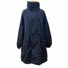 美品▼BOTTEGAVENETA ボッテガヴェネタ 2023年製 752734 フード入 ダブルジップアップ パデッドパーカー 中綿コート ネイビー XS 正規品