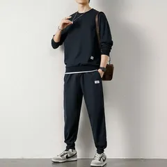 メンズ セットアップ 長袖 ロングパンツ スウェットパンツ ウエストゴム ボトムス カジュアル おしゃれ かっこいい