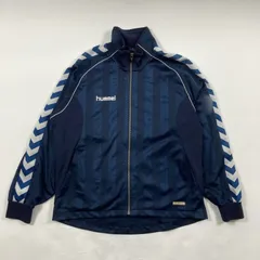 ★ hummel ヒュンメル ブルゾン トラックジャケット ジップアップ ジャージ アウター スポーツウェア ストライプ ネイビー M メンズ