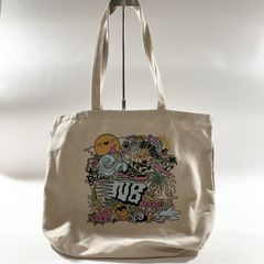 new balance ニューバランス キャンバス トートバッグ JABL0630 生成り イラスト プリント 通学 エコバッグ メンズ 鞄 現状品