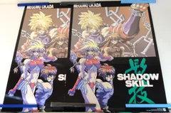 リMVR[宅80]1308 SHADOW SKILL シャドウスキル 影技 アニメ 岡田芽武 B2ポスター 2枚セット 販促 非売品 当時物 中古品