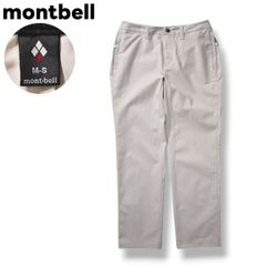 【美品】 モンベル montbell O．D． パンツ ベルトループ ジップアップ 裏地 切替 メッシュ M－S ライトベージュ アウトドア ウェア タウンユース レジャー レディース