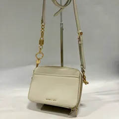 ★ CHARLES & KEITH チャールズ ＆ キース ショルダーバッグ ダブルジップ クロスボディ ポシェット 81200014-1 アイボリー レディース