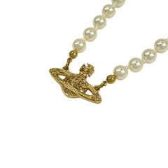 VivienneWestwood ヴィヴィアンウエストウッド ネックレス 상태좋음 ゴールド×アイボリー オーブ