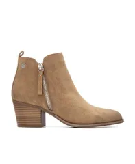 キシタイ レディース シューズ ブーツ・レインブーツ スエード アンクル ブーツ ヒール Womens Block Heel Suede Ankle Booties Refresh Collectio