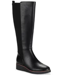 スタイルアンドコー レディース シューズ ブーツ・レインブーツ トール ブーツ Style Co Womens Cyruss Wedge Tall Boots Black Beauty ブラック