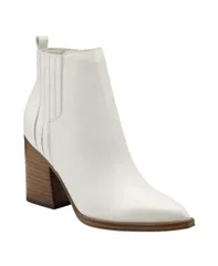 マークフィッシャー レディース シューズ ブーツ・レインブーツ ヒール Marc Fisher Womens Matter Block Heel Booties Chic Cream Leather