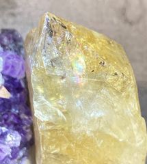 恋愛・ビジネス✨ レインボー シトリンクォーツ 黄水晶 原石 ポイント