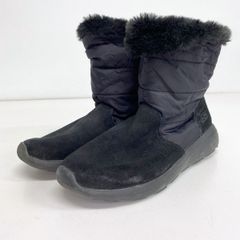 SKECHERS スケッチャーズ ショートブーツ 23.5cm SN14623 黒/ブラック GOGA MAX ファーライニング レディース[OZ02960]