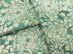 平和屋着物■上質な小紋　型染め　牡丹　正絹　逸品　未使用　BAAY9317yc
