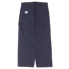 상태좋음 Lee リー パンツ ネイビー 紺 M 現行モデル ストライプ ワイド ダンガリーズ ペインター パンツ LM7288 DUNGAREES ボトムス ズボン メンズ 중고