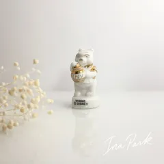 金彩のくまのプーさんのフェーブ フェーヴ フランス製 ミニチュア 陶器 雑貨