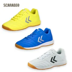 hummel ヒュンメル アピカーレ 5 IN Jr HJS5123 ジュニア フットサルシューズ インドア キッズ 子供 3E ワイド hjs5123 (1090) ホワイト×ブラック